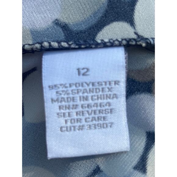 Dress Barn Career Dress Size 12 Purple Flowy A-line Silhouette V-neck & Back - Picture 8 of 12